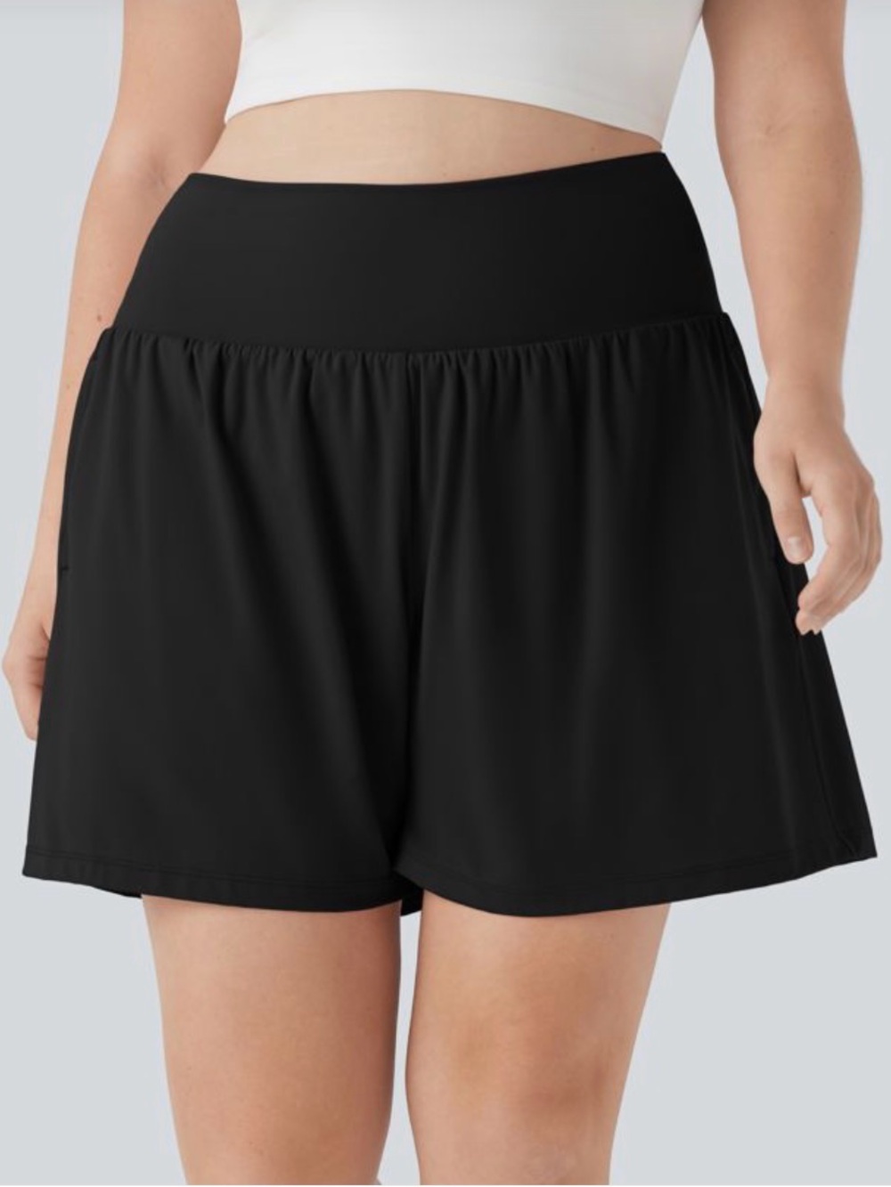 Halara SoftlyZero Super High Waisted 2-in-1 Plus Size Shorts 7" Pockets 3X NWOT